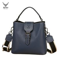 Cartera De Cuero Vacuno Diseño Moderno 6021 Azul