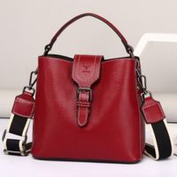 Cartera De Cuero Vacuno Diseño Moderno 6021 Rojo