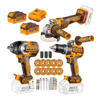 Kit combinado COSLI251292 inalámbrico de 3 PCS Amoladora Taladro y Llave de impacto