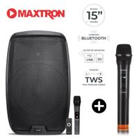 Promo Parlante Semi Profesional Maxtron MX 1503AC Master + Micro Inalámbrico Adicional