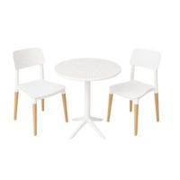 Pack  de Comedor / Mesa TURIN BLANCO + 2 sillas VERONA BLANCO