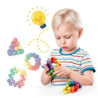 Cubo Sensorial De Bolas Flexible Antiestrés Educativo Para Niños Y Adultos