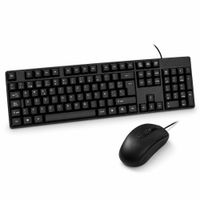 Kit Teclado y Mouse T15 USB Alámbrico Negro para PC y Laptop Teclado Numérico