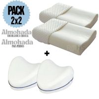 Almohadas Cervical x2 uni + Almohada de Piernas x2 uni