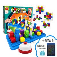 Juego De Mesa de 2 Jugadores Bloques De Colores Con Timbre Educativo + REGALO Pizarra Mágica