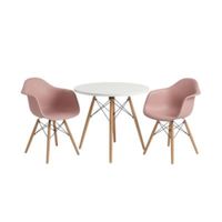 PACK de 2 Silla Malaga Niños Rosado + Mesa Modelo Sofia niño