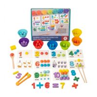 Juego Montessori Matematico con Tablero de Numeros y Cuentas