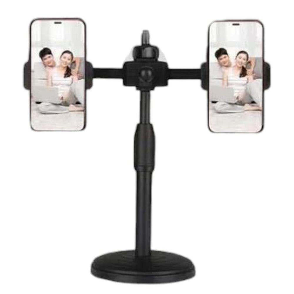 Soporte Universal Para 2 Celular Extensible Y Giratorio  con Base