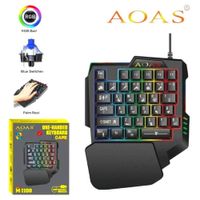 AOAS M-1100 Teclado Gamer Numérico RGB con Soporte Ergonómico