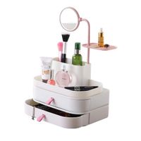Organizador Maquillaje y Espejo para Labiales Brochas Joyas Arete