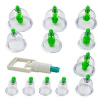 Copas Ventosas Set de 12 Piezas Terapia China Y Bomba Manual