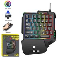 Teclado Gamer Rg Aoas 1 Mano Luces Reposador M-1100