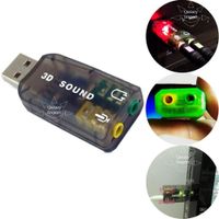 Tarjeta de Sonido Externo USB 5 1 Canales para PC Laptop Envolvente