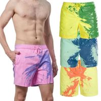 Bañador para Hombre que Cambia de Color Shorts de Baño Secado Rápido