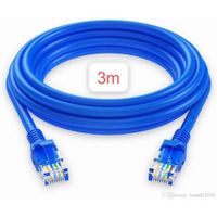 Cable Internet Red 3m Adaptador Rj45 CAT6 Ethernet UTP LAN Testeado