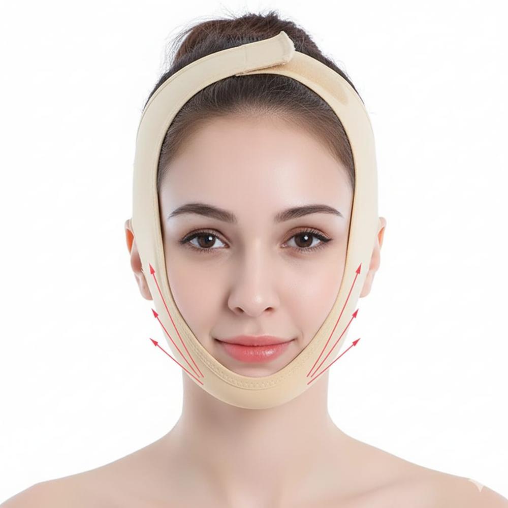 Mentonera Facial Color Beige Talla M