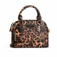 MINI CROSSBODY GUESS ANIMAL PRINT CON DORADO ELISE