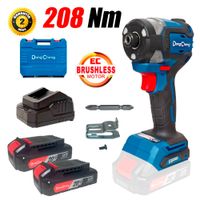 Atornillador de Impacto 6.35mm Dongcheng DCPL208AM 20V 208Nm 2Bat x 2A Brushless