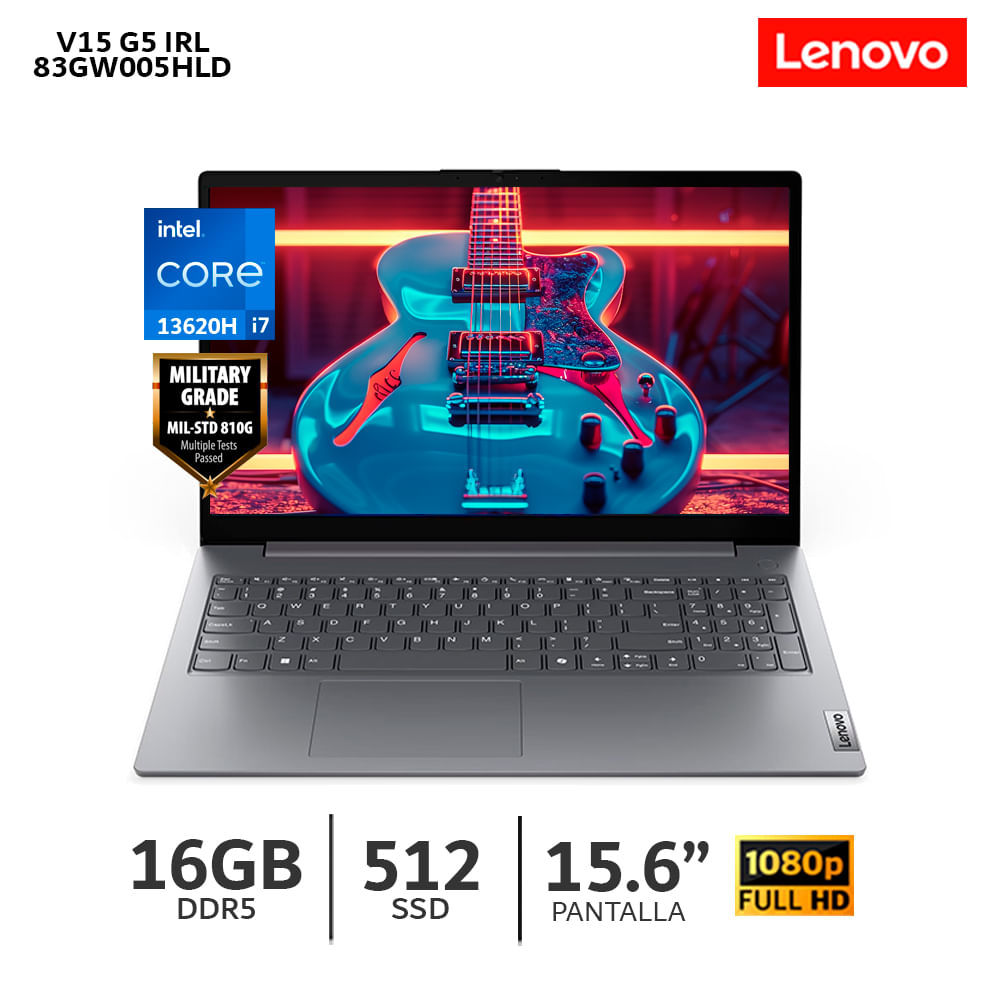 Laptop Lenovo V15 G5 IRL Ci7-13620H 16Gb Ram 512Gb SSD 15.6 FHD-83GW005HLD