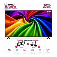 Televisor LG 75 NANO 75NU800BPSB 4K UHD AI Smart TV 2026 mas Antena y Rack