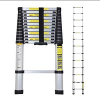 Escalera Telescopica Plegable Retractil 3.8m Pórtatil Aluminio Moderna Hogar Trabajo   TZ-11
