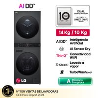 Centro de Lavado LG WK14BS6R AI DD 14kg y 10kg Negro