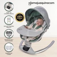 Mecedora Eléctrica para Bebés LUXE NEW Colección Exclusiva Light Green
