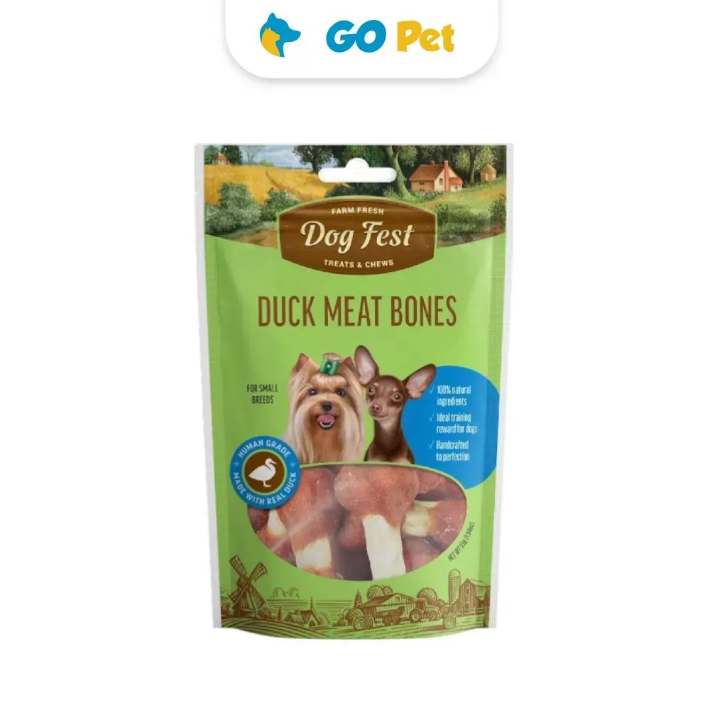 Dog Fest Mini Duck Meat Bones x 55 Gr - Palitos de Pato