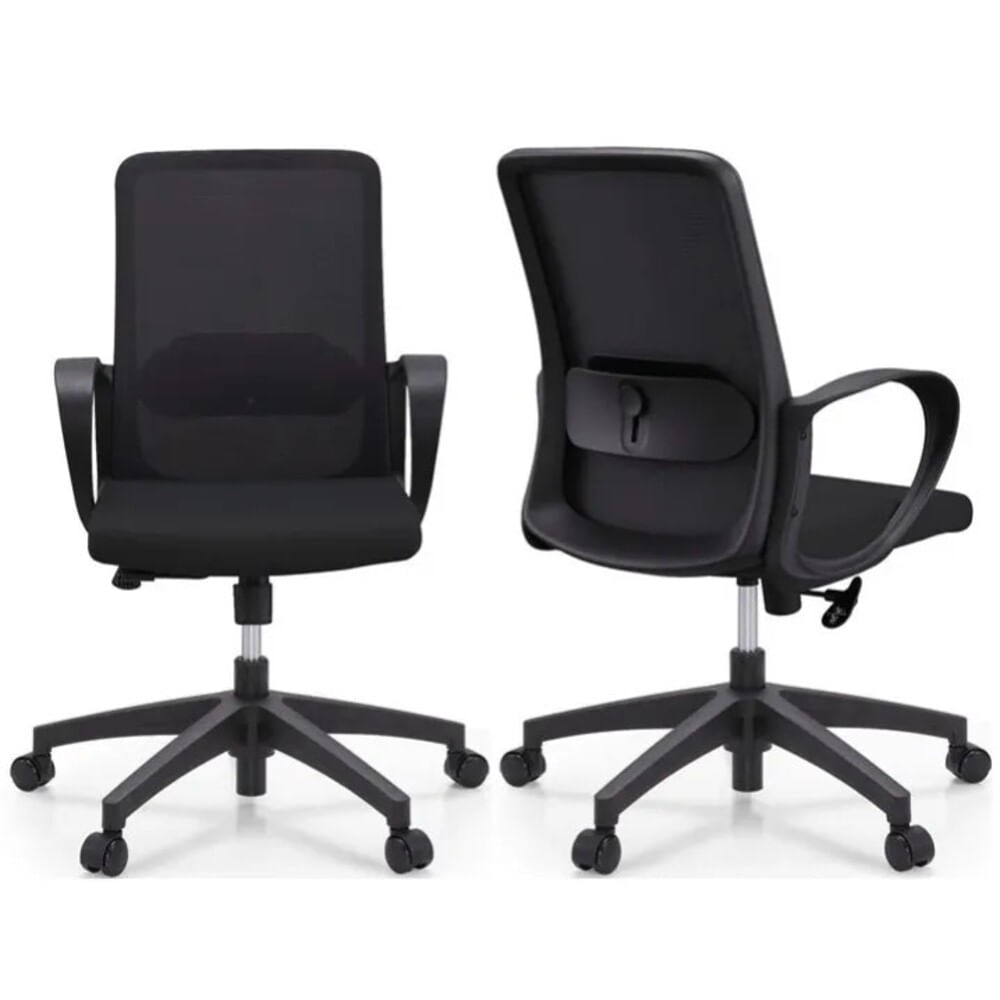 Silla Lacoste Negro Giratoria - Ziyaz