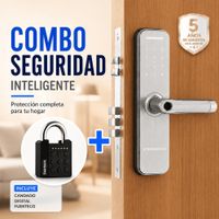 COMBO SEGURIDAD Cerradura digital MASTER IP55 Color Plata Más Candado