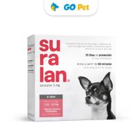 Suralan X-Mini (1.25 a 2.5 Kg) x 1 Tab - Antipulgas y Antiparasitario para Perros