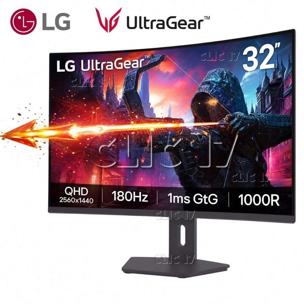 Monitor Gamer Curvo LG UltraGear 32G600A-B 32"" QHD 2K 180Hz 1ms FreeSync