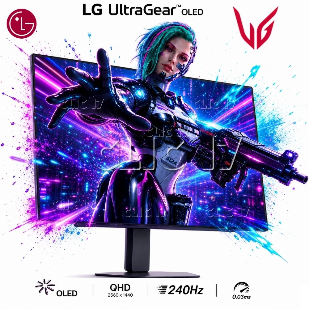Monitor Gamer LG UltraGear GX7 27GX704A-B 27"" OLED QHD 240Hz 0.03ms G-Sync