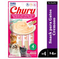 Snack Cremoso Gato Churu Atún y Camarón 1 sobre x 4 tubos