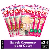 Snack Cremoso Gato Churu Atún y Camarón 6 sobres x 4 tubos