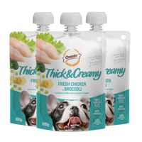 PREMIO HUMEDO PARA PERROS GNAWLERS THICK AND CREAMY POLLO Y BROCOLI PACK X 3
