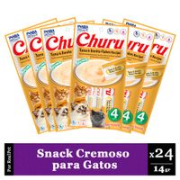 Snack Cremoso Gato Churu Atún y Hojuelas de Bonito 6 sobres