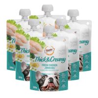 PREMIO HUMEDO PARA PERROS GNAWLERS THICK and CREAMY POLLO Y BROCOLI PACK X 6