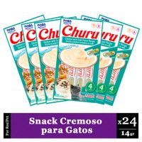 Snack Cremoso Gato Churu Pollo y Cangrejo 6 sobres x 4 tubos