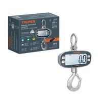 Balanza Bascula Electronica Colgante Recargable 500kg Gancho de Acero Truper BASE-500C