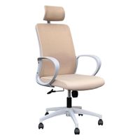 Silla Lacoste CCabezal Bg Beige Claro Giratoria - Ziyaz
