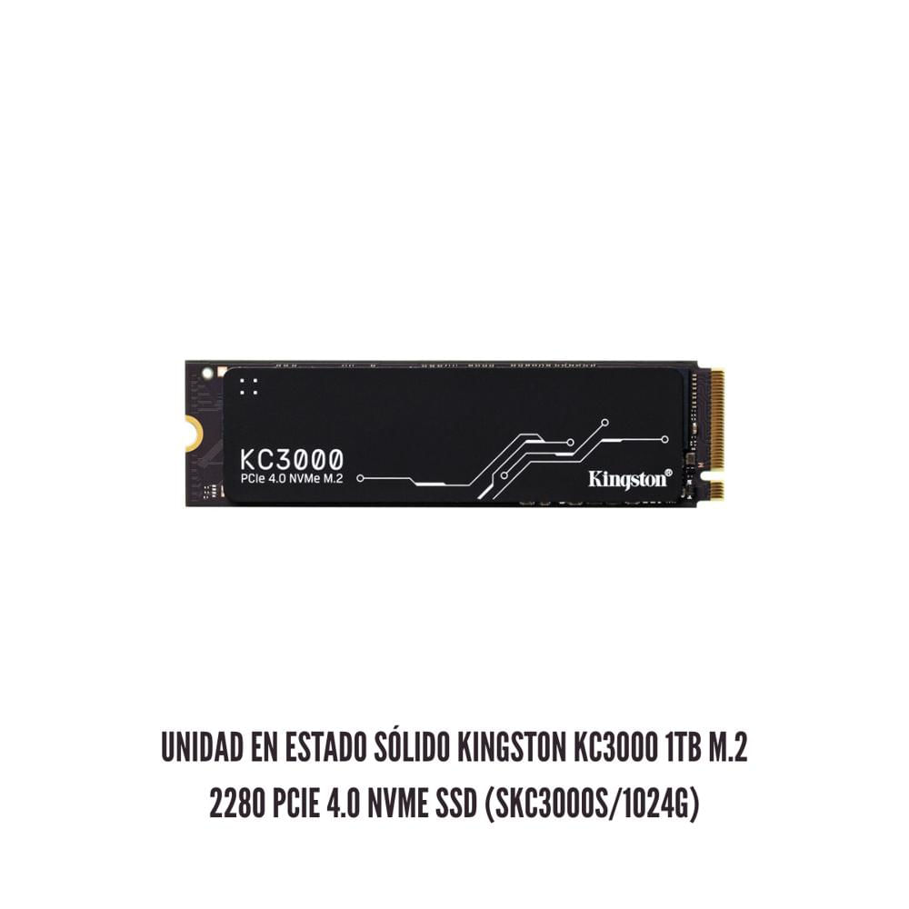 UNIDAD EN ESTADO SOLIDO KINGSTON KC3000 1TB M.2 2280 PCIE 4.0 NVME SSD SKC3000S-1024G