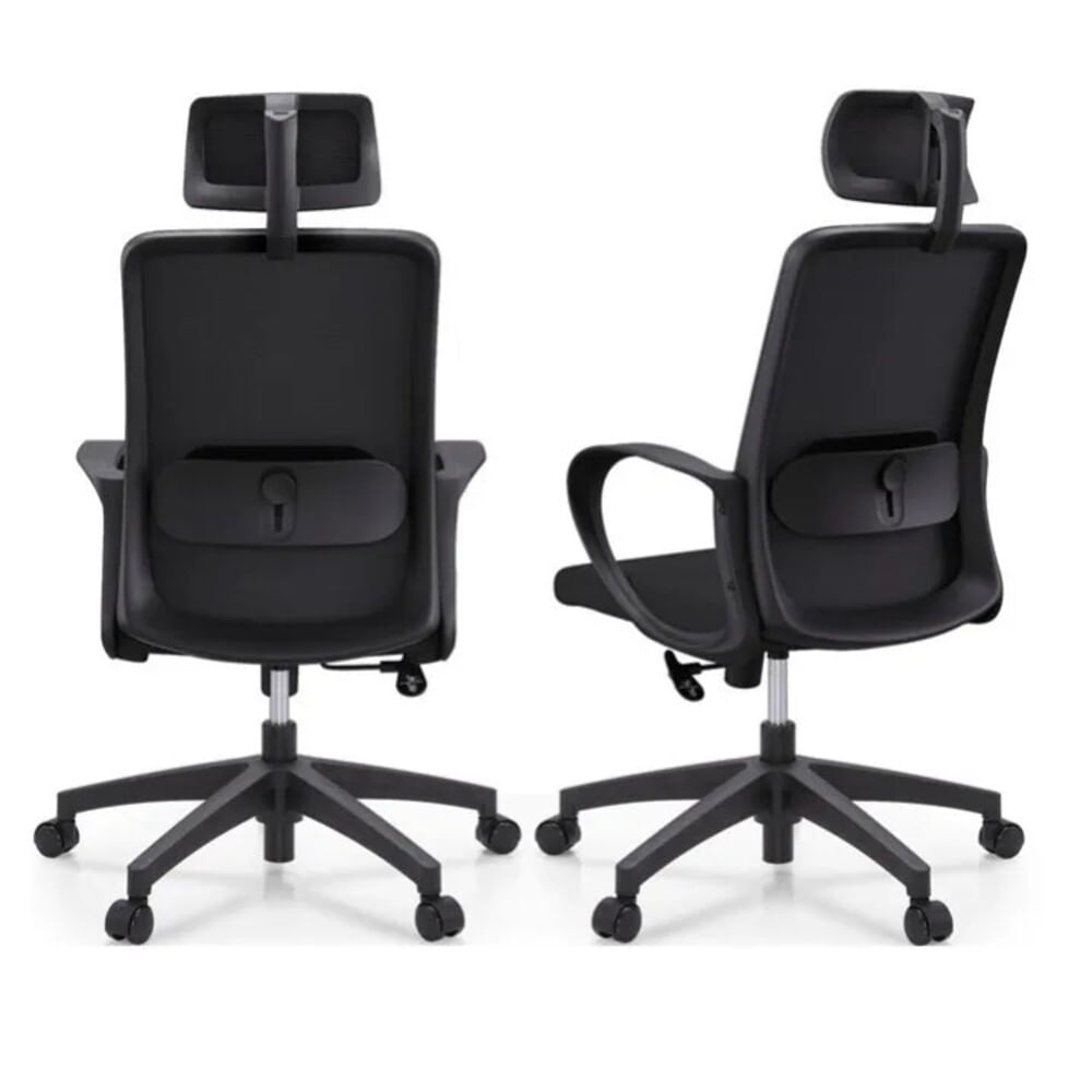 Silla Lacoste CCabezal Negro Giratoria - Ziyaz