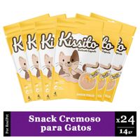 Snack Cremoso para Gato Kissito Pollo 6 sobres x 4 tubos