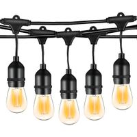 Luces Guirnaldas 10 Metros - 20 Focos - Luz Cálida - Foco Incluidos - Terrazas e Interiores