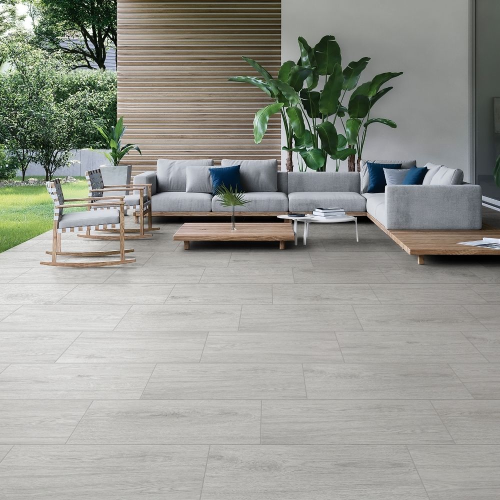 Piso Cerámico Maderado Larice Gris 30x60cm 2.16m2 Celima