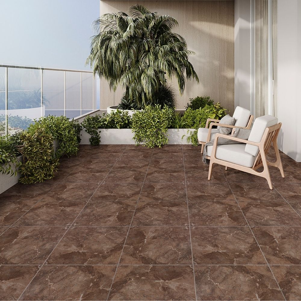 Piso Cerámico Cementicio Alessia Marron 45x45 2.23m2 Celima