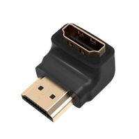 ADAPTADOR XTECH HDMI HEMBRA A HDMI MACHO ANGULO 90 GRADOS  PN  XTC 344