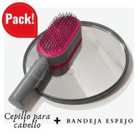 Bandeja Espejo de almacenamiento para Joyería y Cosméticos + Peine Cepillo para Cabello