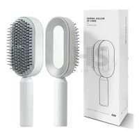 Peine Cepillo de Cabello con Botón de Fácil Limpieza